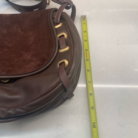 Rag and Bone Brown Leather Suede Saddle Crossbody Bag - Picture 9 of 11